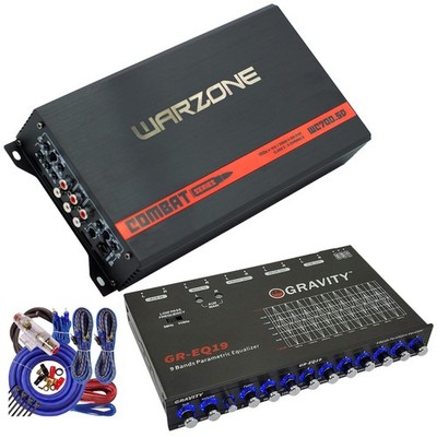 Warzone WC700.5D 700W 5-Channel Amplifier + GR-EQ19 Equalizer + Amp Kit Bundle