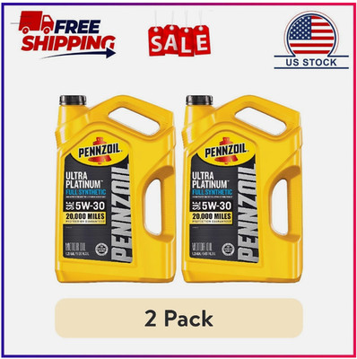 (2 pack) Pennzoil Ultra Platinum Full Synthetic 5W-30 Motor Oil, 5 Quart