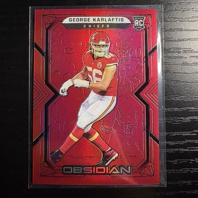 George Karlaftis 2022 Panini Obsidian Red Flood Rookie /29 #150