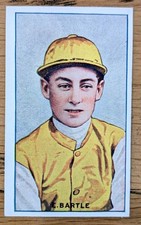 1921 JJ Schuh Magpie Cigarettes Card - Australian Jockeys #23 E Bartle 