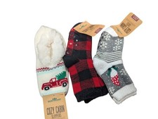 Northeast Outfitters Cozy Cabin Socks Youth Size 10K-4 Aloe Infused New Lot 3