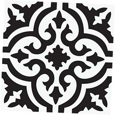 Parma Peel  Stick Floor Tiles, FP3828 12"L x 12"W x 0.06"T Black