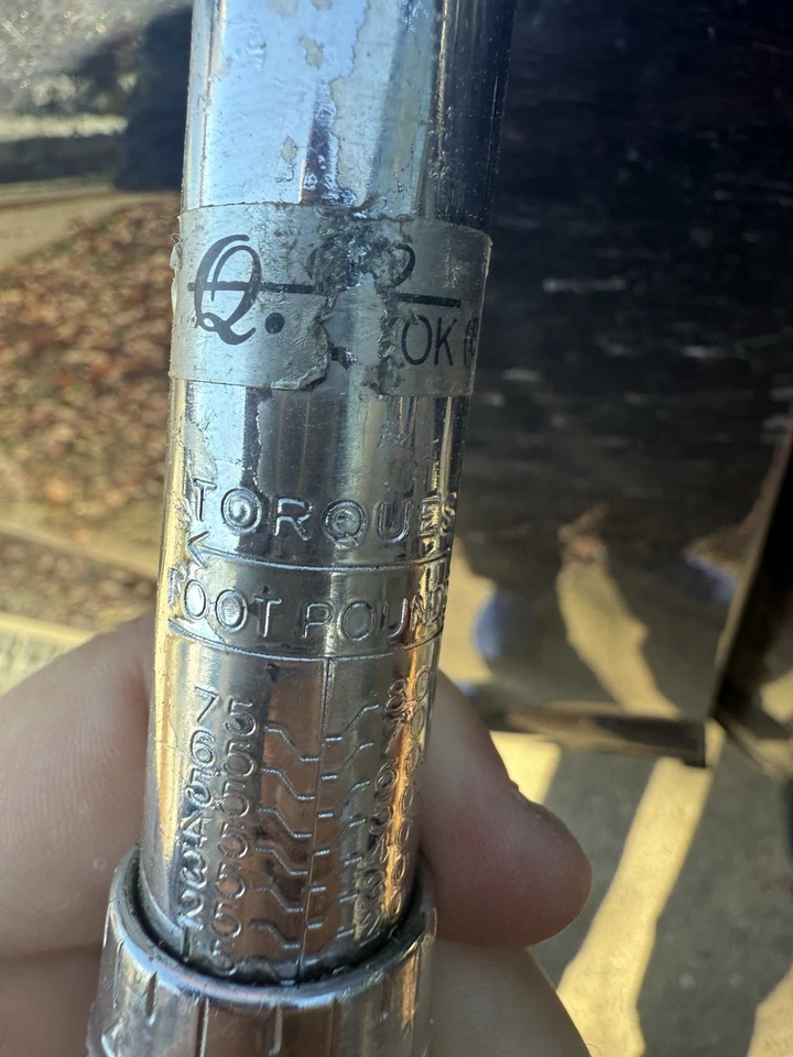 Vintage QOK Torque Wrench 0-75 ft-lb Click Type Japan w/ Case Chrome Tool - Image 4 of 4