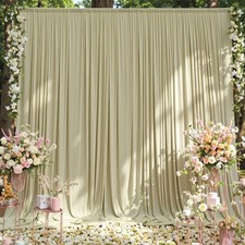 2 Panels 10x10 Ft Light Green Wrinkle Free Backdrop Curtain 5x10 Ft Thick