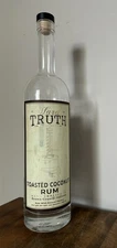 Empty Clear Glass Bottle Hard Truth Coconut Rum 750mL