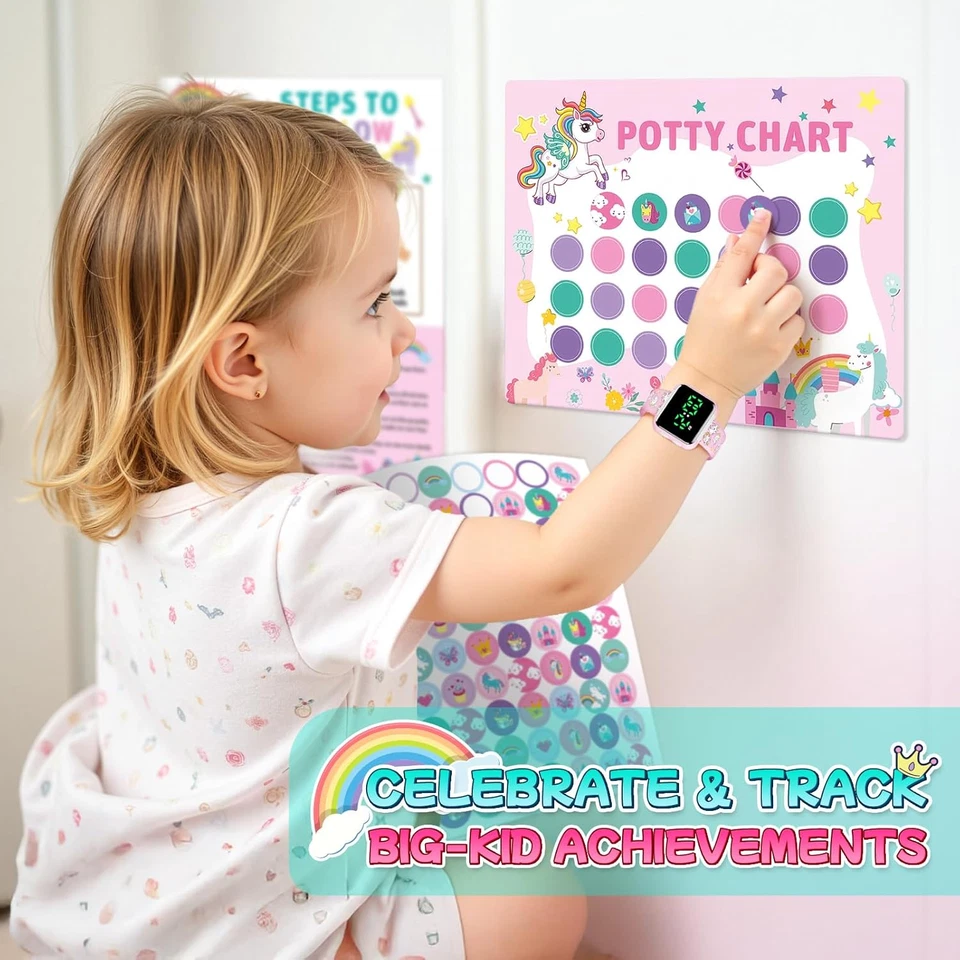 Часы и диаграмма для приучения к горшку для девочек ясельного возраста: часы с регулируемым объемом  - Изображение 3 из 4