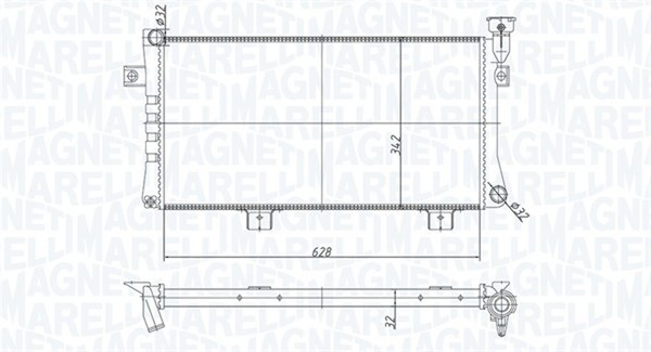Magneti Marelli MotorküHler WasserküHler 350213180600 FüR Lada Niva 2121 2131-image