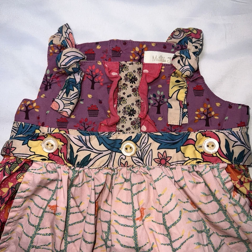 Vestido Matilda Jane Kira Niñas Talla 18-24 Meses Multicolor Volantes Nudo Delantal Foto 2 de 4
