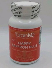 BrainMD Daniel Amen 3-in-1 Happy Saffron Plus - Mood, Memory, Sexual, 90 Caps
