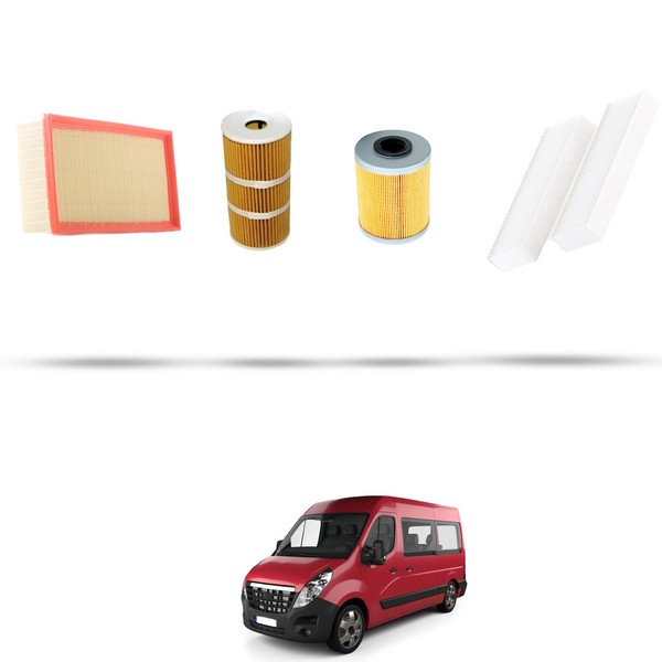 Hoffcar Wartungskit - 4 Filter Kompatibel Mit Opel Movano B 2.3 Cdti 100 74Kw-image