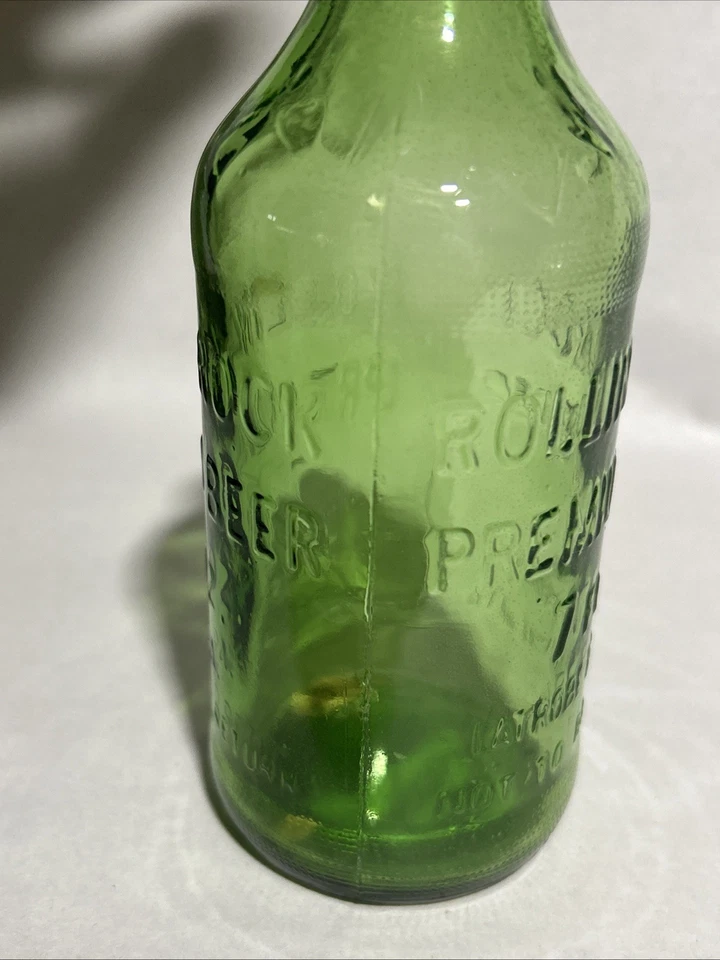 Cerveza Rolling Rock Premium vintage de vidrio verde en relieve 7 OZ Botella. Latrobe, PA Foto 4 de 4
