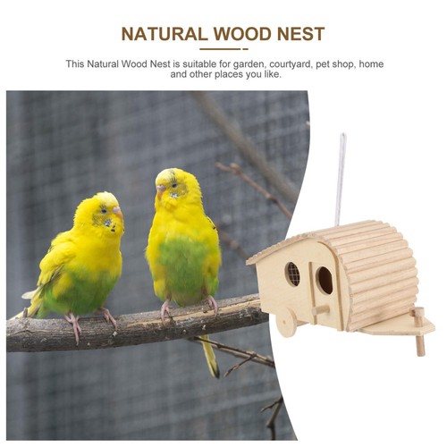 Outdoor Garden Wooden Hanging Bird Feeder and Nesting House for Birds - Picture 7 of 12