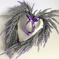 Lavender Heart Shape Wreath Wedding Wall Hanging Decor