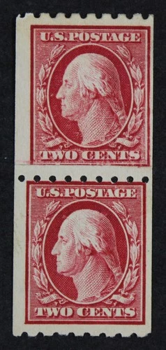 CKStamps: US Stamps Collection Scott#391 2c Mint LH OG Paste-Up 21 1/2mm