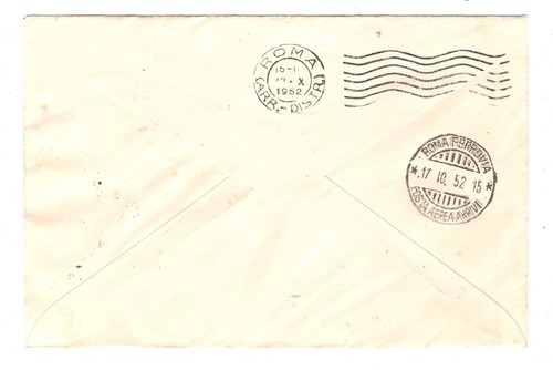 BURMA Air Mail Cover BOAC COMET FIRST FLIGHT ITALY Rome 1952 Rangoon KA84 - Picture 2 of 12