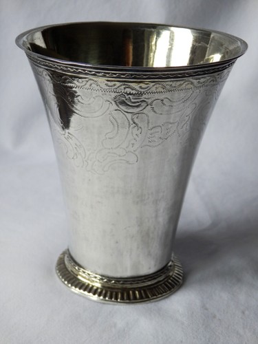 Rare Antique 18th Century Solid Silver Swedish Beaker Cup D Lundstrom - Picture 2 of 18