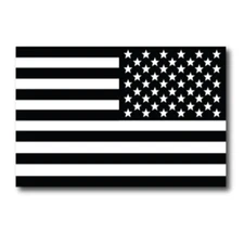 Black and White Reverse American Flag Car Magnet 4 x 6 Heavy Duty for car Truck