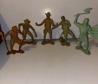 1964 Louis Marx Co Toys Plastic Cowboys Caveman Viking 5”-6” High