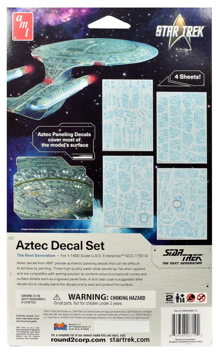 Star Trek Next Generation USS Enterprise NCC-1701-D Aztec Decal 1