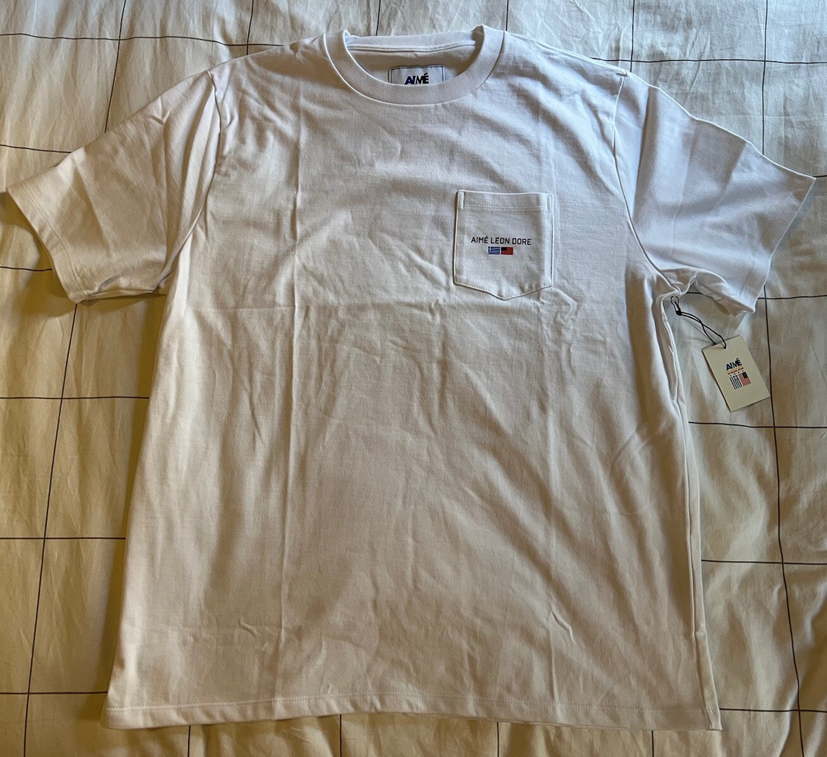 Aime Leon Dore ALD 38-GS Offshore Tee 1986 Technohull Logo Bright