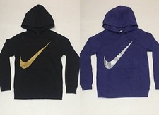 Nike Big Swoosh Pull Over Casual Hoodie Jacket Girls Youth Teens 915388 