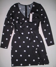 Nobody’s Child little black polka dot Dress size 4US 8UK