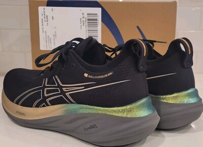 Size 10 ASICS  Black / Champagne  Men NEW IN BOX AUTHINTIC