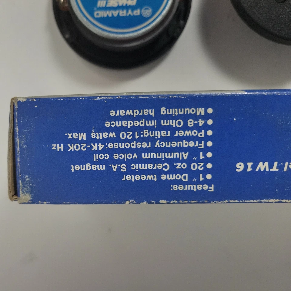 Pyramid Phase III Pair of 1" Dome Tweeters , TW16, 120W NIB NOS - Image 4 of 4
