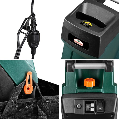 GARDEBRUK Häcksler Schredder Gartenhäcksler Messerhäcksler Elektro Holz