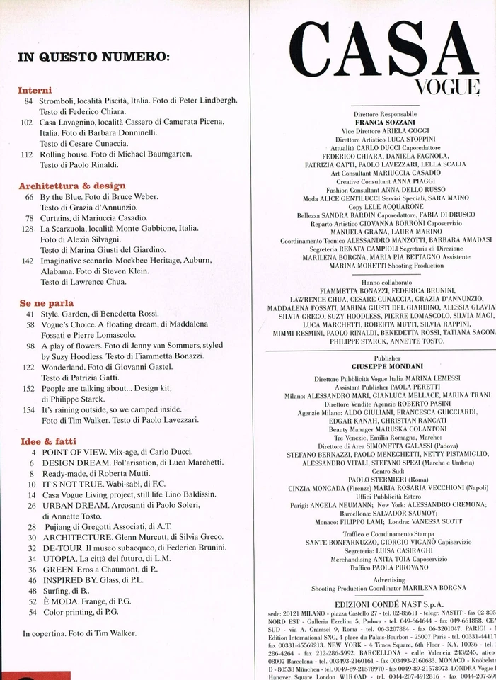 CASA VOGUE #12 Viva Vacation TIM WALKER Bruce Weber STEVEN KLEIN Peter Lindbergh - Image 4 of 4