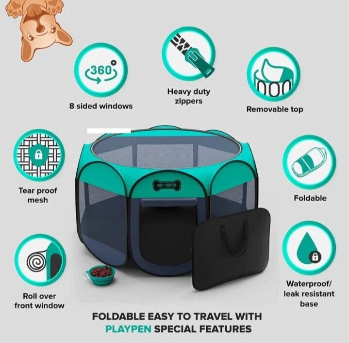 Perrera portátil plegable para perros/gatos/cachorros para mascotas 29x 29 X 17 Foto 4 de 4