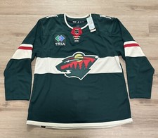 AUTHENTIC ADIDAS Minnesota Wild SUPER RARE Jersey Mens 56 NEW Green Fight Strap