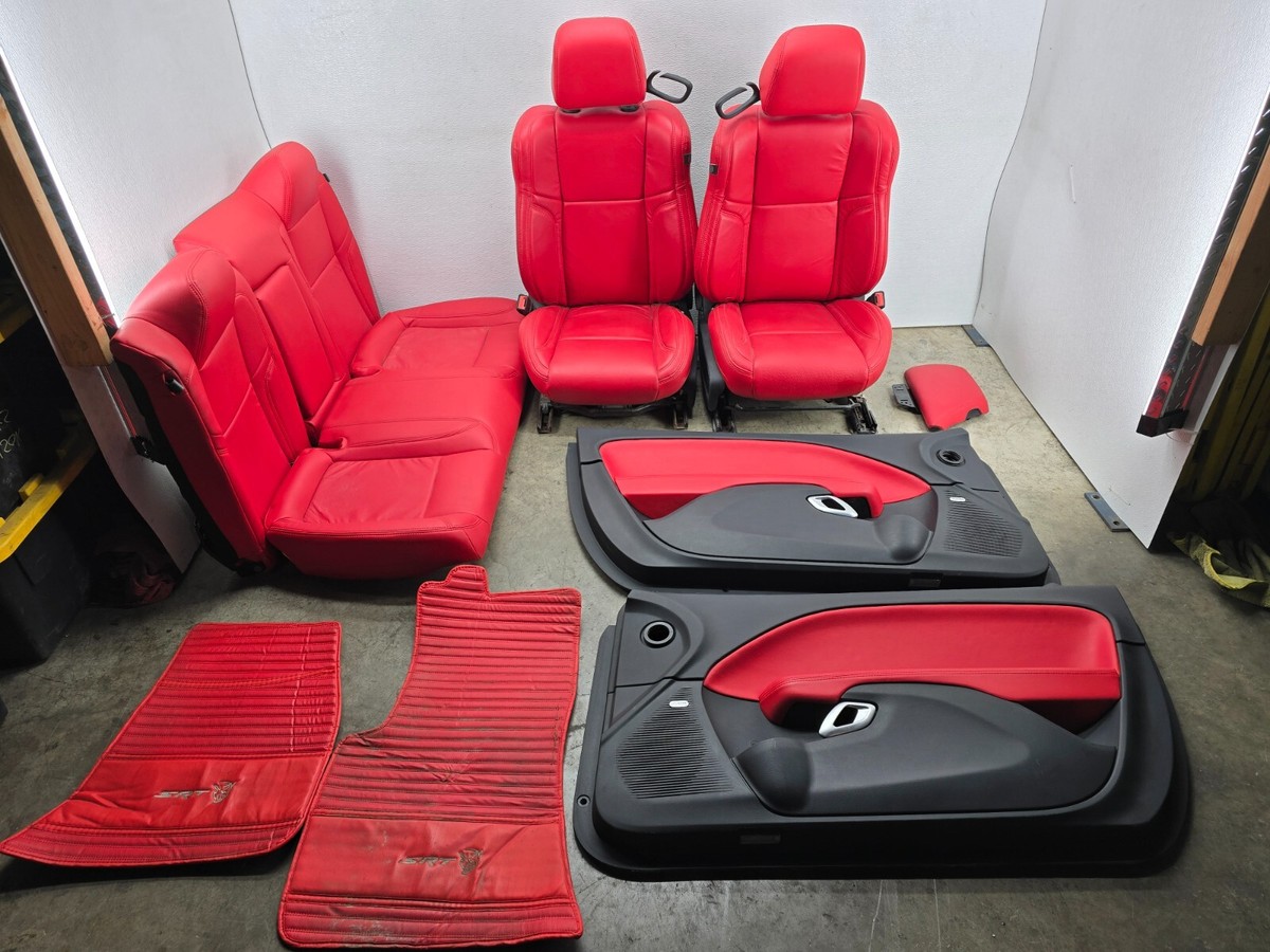2015-2023 Dodge Challenger R/T Shaker Custom Red Interior Leather