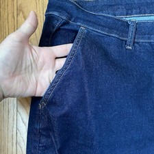 Old Navy Extra High Rise Flare Trouser Jean Womens Size 24 Dark Wash Stretch