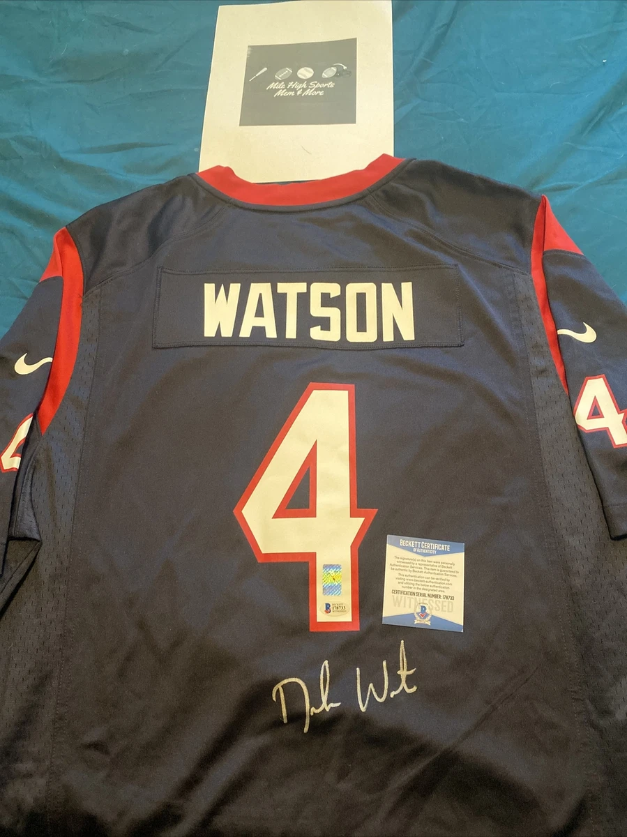 Deshaun Watson Signed Houston Texans NIKE On Field Authentic Jersey BAS Auth