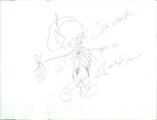 Fats Domino Pianist Singer Signed 8.5x11 Sketch Page JSA Authenticated