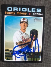Baltimore Orioles TOMMY MILONE autographed 2020 Topps Heritage