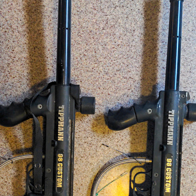 Tippmann 98 Custom Mechanical Semi-Auto Paintball Marker Black Lot of 2