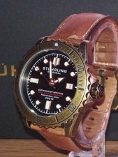 Stuhrling Dive Watch bronze Automatic Rubber/Leather Strap Full Box And Papers
