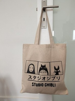 Studio Ghibli Totoro Tote Bag Cotton Shopper Film Movie TV Anime Manga Japanese