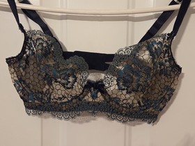 Dita Von Teese Evelina Underwire Bra in Ocean Blue - Size 34D