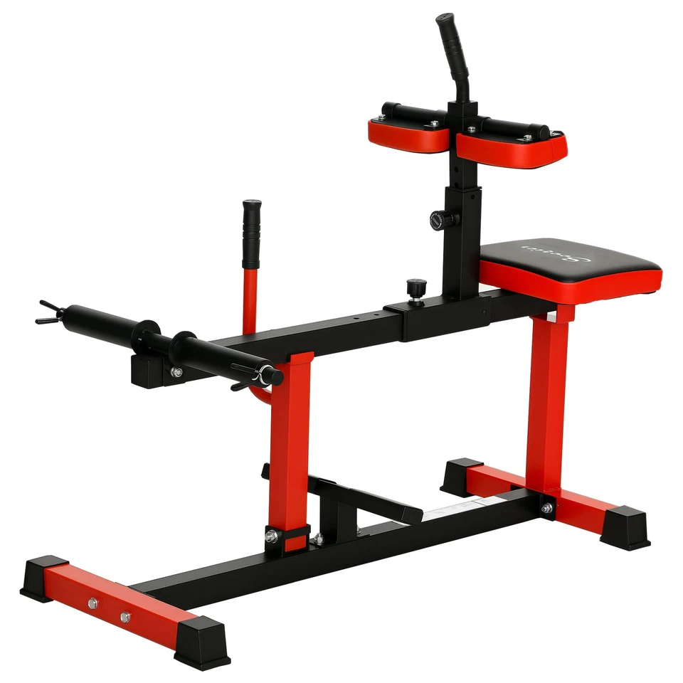 Seated Calf Raise Machine Home Gym Strength Training Equipment, Red - Image 4 of 4