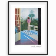 David Hockney Signed - Sur la Terrasse - Rare Print - Certificate. 