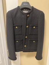 Saint Laurent Tweed Jacket Blazer Women's