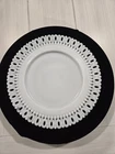Vtg milk glass scalloped lace edge Dessert 8.5"  Salad Plates