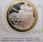 BULLION -1978 International Society Of Postmasters Silver Proof - SHIRE HORSE