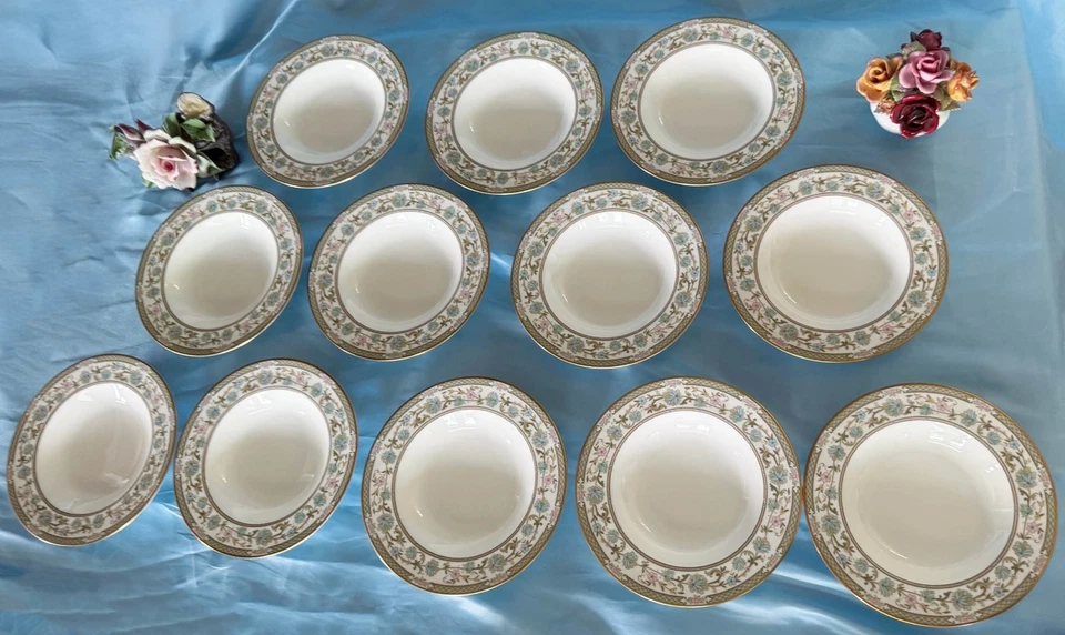 Beautiful Noritake Sakura Pattern 9704 Rimmed Bowls.Set of 12. Made in Japan! - Image 3 of 4