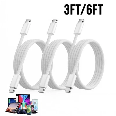 GEEKYGAIN Braided Fast Charger USB C to USB C Charging Cable for Iphone 17 16 15 Pro Ipad