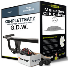 Für MERCEDES CLK Cabrio Typ A209 Anhängerkupplung starr +eSatz 13pol uni 03- NEU