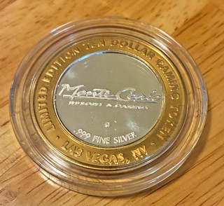 Silver Strike Monte Carlo Casino Las Vegas Nevada .999 Blackstone Steak House
